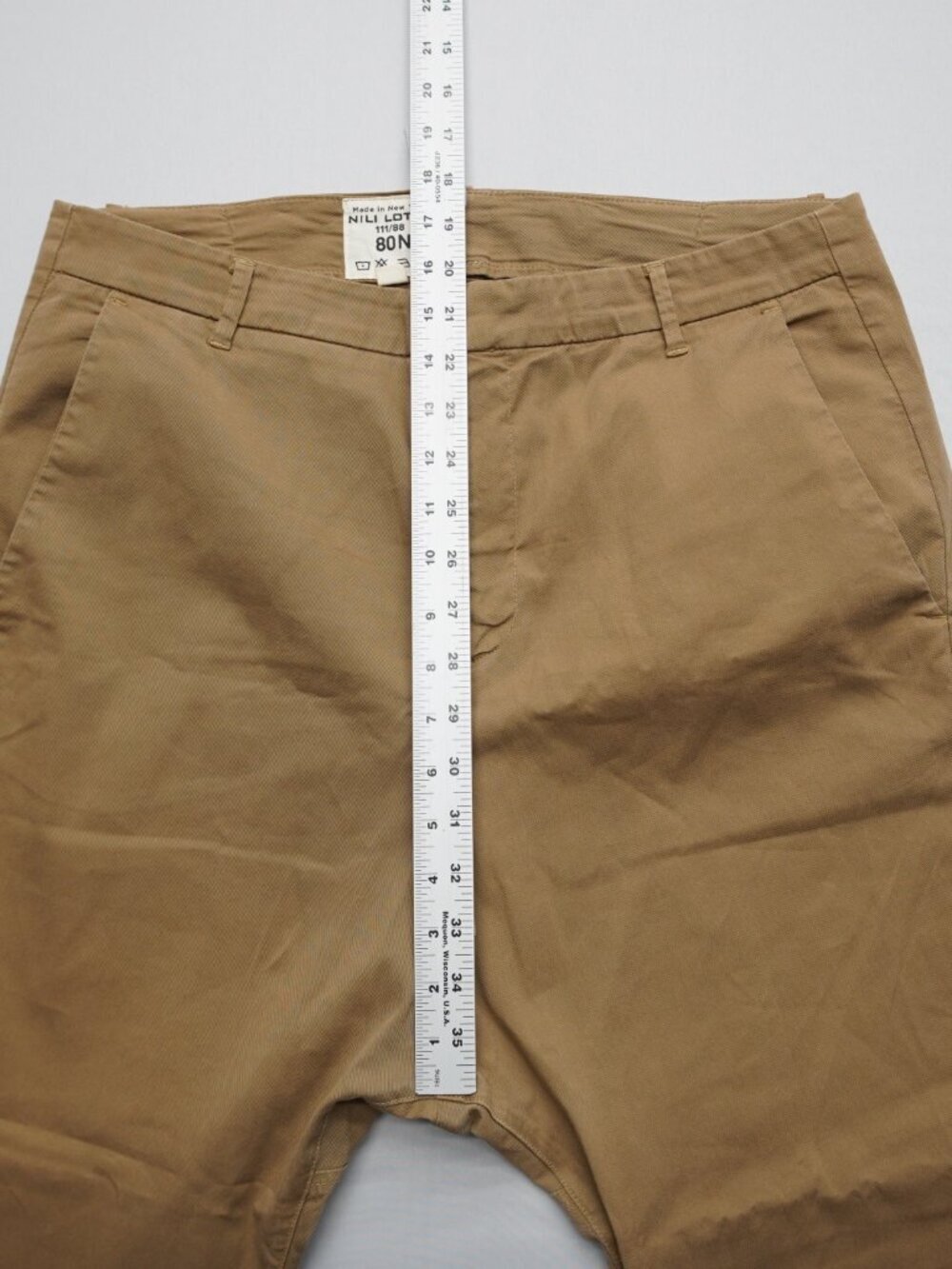 Nili Lotan Paris Drop Crotch Pants in Camel Size 8 - Picture 11 of 13